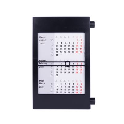 Календарь настольный на 2 года, черный-0