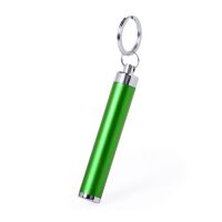Брелок BIMOX с фонариком, зелёный, металл 8,5*d-1,4см, зеленый