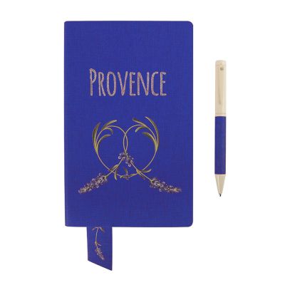 Бизнес-блокнот А5 'Provence', синий , мягкая обложка, в клетку-4
