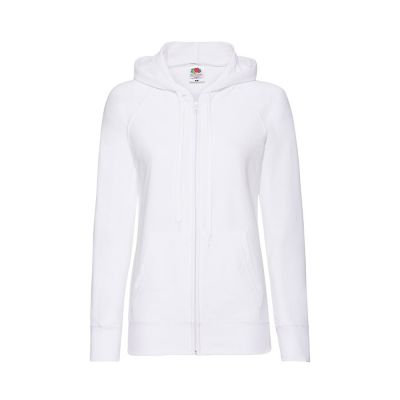 Толстовка женская без начеса LADIES LIGHTWEIGHT HOODED SWEAT 240, белый-0