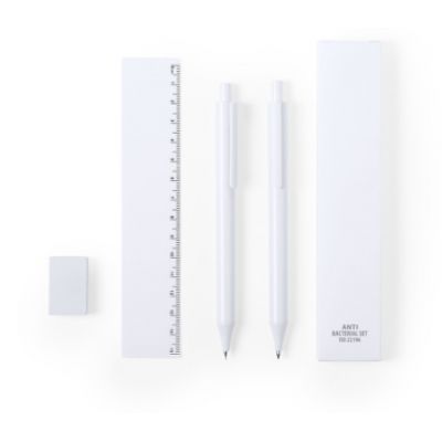 Канцелярски набор RIPLEY, антибактериальный пластик, белый-0