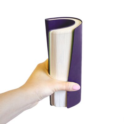 Бизнес-блокнот 'Funky' A5, фиолетовый с зеленым форзацем, мягкая обложка, в линейку, фиолетовый, зеленый-4