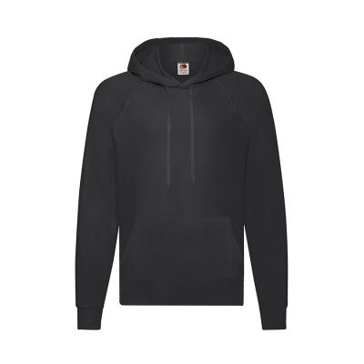 Толстовка без начеса LIGHTWEIGHT HOODED SWEAT 240, черный-0