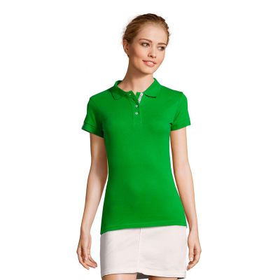 Поло женское PORTLAND WOMEN 200, зеленый, серый-3