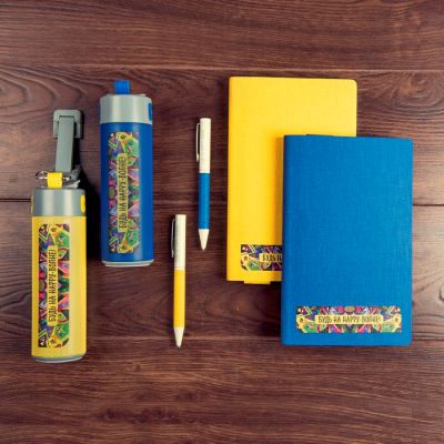 Бизнес-блокнот А5 'Provence', синий , мягкая обложка, в клетку-5