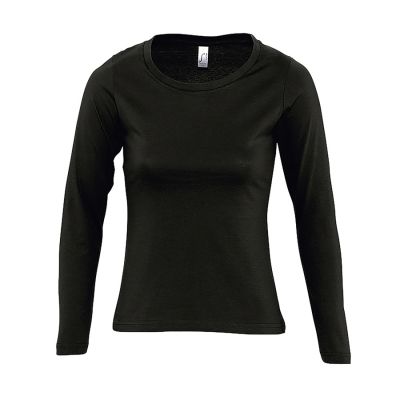 Футболка женская с длинным рукавом MAJESTIC, черный-0