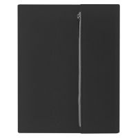 Папка А4 'PATRIX' с блокнотом и карманом на молнии, черная, полиэстер 600D, черный