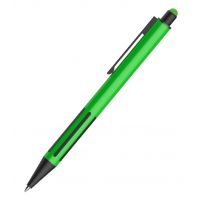Ручка шариковая со стилусом IMPRESS TOUCH, прорезиненный грип, зеленый