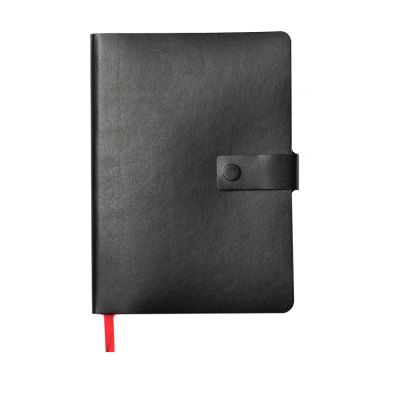 Ежедневник недатированный Stellar, А5, черный, кремовый блок  в линейку, с красным обрезом, черный, красный-1
