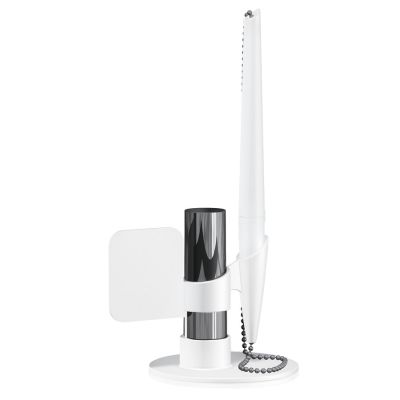 Ручка шариковая с держателем FLAG, белый-0