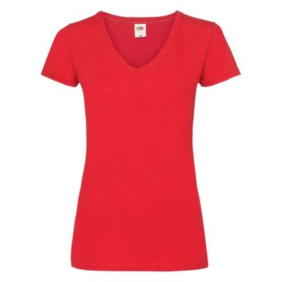 Футболка женская LADY FIT V-NECK T 210, красный-0