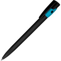 Ручка шариковая из экопластика KIKI ECOLINE, черный, голубой