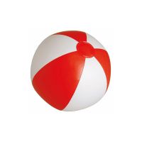SUNNY Мяч пляжный надувной; бело-красный, 28 см, ПВХ, белый, красный