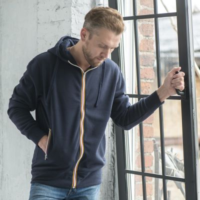 Толстовка худи на молнии с начесом LAS VEGAS MAN 280, зеленый-4