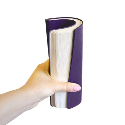 Бизнес-блокнот FUNKY А5, фиолетовый с  серым форзацем, мягкая обложка, в линейку, фиолетовый, серый-4