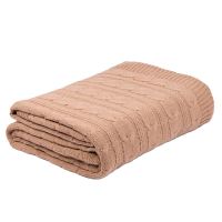 Плед VELVILJE MAXI, коричневый, шерсть 30%, акрил 70%, 180*200 см