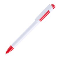 Ручка шариковая MAVA, белый, красный