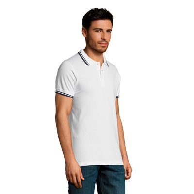 Поло мужское 'Pasadena Men', белый, темно-синий-5