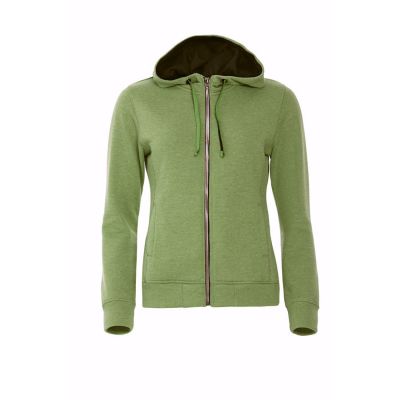 Толстовка женская Classic Hoody Full Zip, зеленый-0