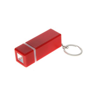 Брелок с фонариком, ярко-красный-0