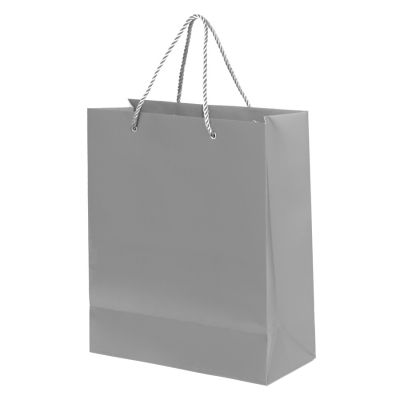 Пакет подарочный GLAM 27х12х32  см, серый-0