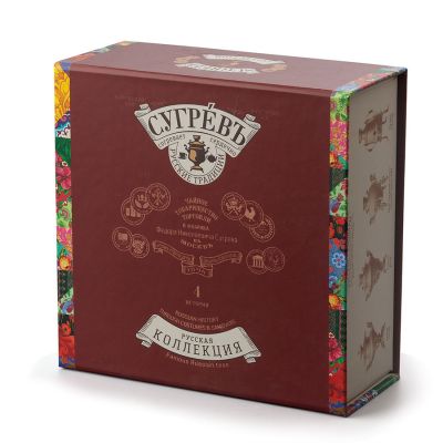 Набор подарочный 'Сугревъ. Россия' из 2-х коробочек с листовым чаем и ёлкой-матрешкой, разные цвета-5