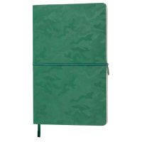 Бизнес-блокнот Tabby Franky, гибкая обложка, в клетку, зеленый, тёмно-зелёный