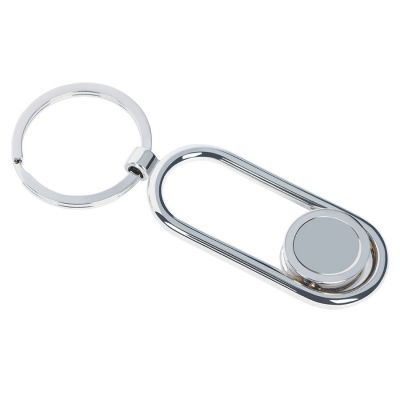 Брелок 'Point' в упаковке, 6,8х2,5х0,7см,металл, серебристый-0