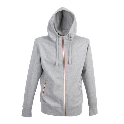 Толстовка худи на молнии с начесом LAS VEGAS MAN 280, серый меланж-0