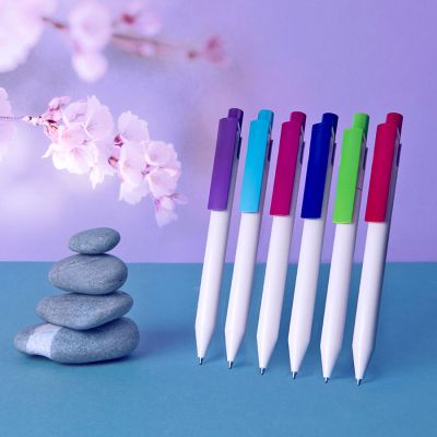 Ручка шариковая ZEN, зеленое яблоко, белый-1