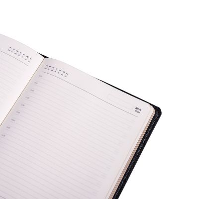 Ежедневник недатированный портфолио Mark, А5, черный, кремовый блок, золотой срез-2