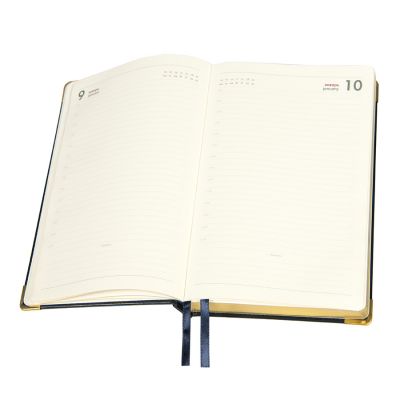 Ежедневник полудатированный Rarity, A5, темно-зелен, рециклированная кожа, кремовый блок, подарочная, темно-зелёный-1