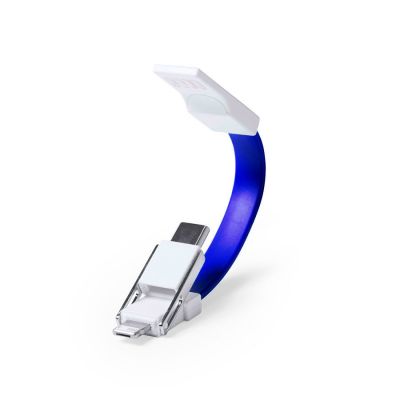 Компактный универсальный кабель для зарядки DUO-CAB, синий-3