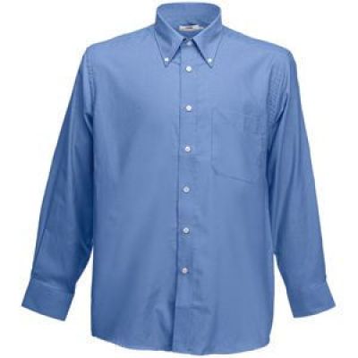 Рубашка 'Long Sleeve Oxford Shirt', синий-0