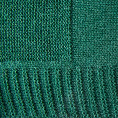 Плед ELSKER MINI, 120х170 см,  шерсть 30%, акрил 70%,, темно-зелёный-3
