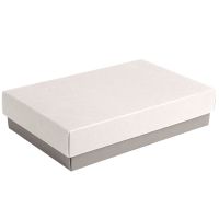 Коробка подарочная CRAFT BOX, 17,5*11,5*4 см, серый, белый, картон, белый, серый