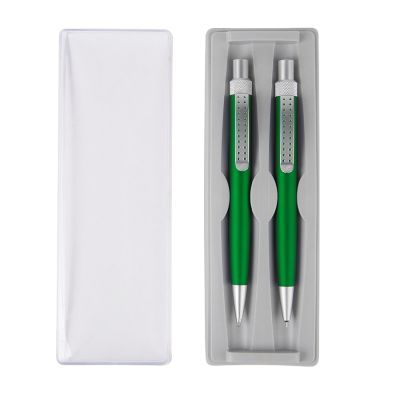 Набор SUMO SET, ручка и карандаш в футляре, зеленый-1