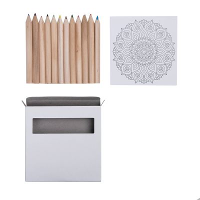 Набор цветных карандашей BOLTEX с раскрасками, белый-4