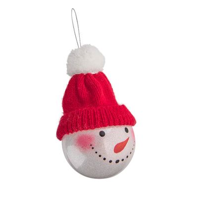 Шар новогодний SNOWMAN, ярко-красный-2