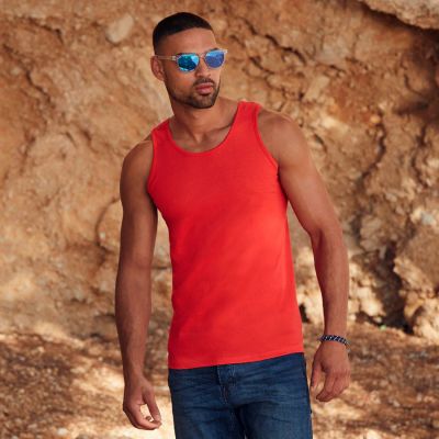 Майка мужская VALUEWEIGHT ATHLETIC VEST 165, серый меланж-4