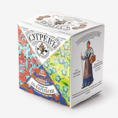 Подарочный набор 'Восемь чаёв'  СУГРЕВЪ в сумке из хлопка, разные цвета-4