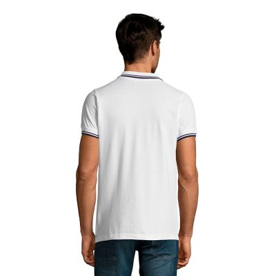 Поло мужское 'Pasadena Men', белый, темно-синий-4