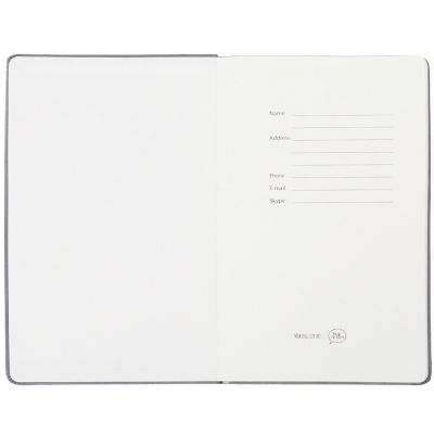 Бизнес-блокнот 'Fancy', 130*210 мм, серый/желтый, твердая обложка,  резинка 10 мм, блок-линейка, серый, желтый-4