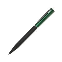 Ручка шариковая M1, пластик, металл, покрытие soft touch, зеленый, черный