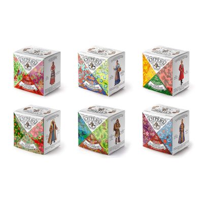 Подарочный набор СУГРЕВЪ «Народы России» с 6 чаями, разные цвета-1