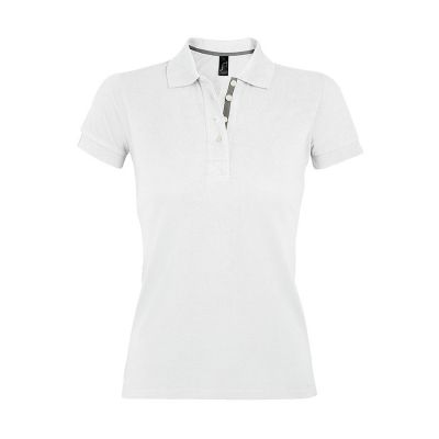 Поло женское PORTLAND WOMEN 200, белый, серый-0
