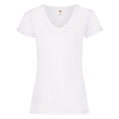 Футболка женская 'Lady-Fit V-Neck T', белый-0