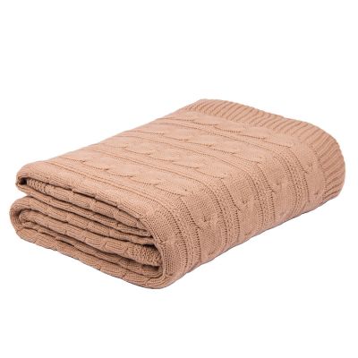 Плед VELVILJE MIDI, песчаный, шерсть 30%, акрил 70%, 150*200 см, коричневый-0