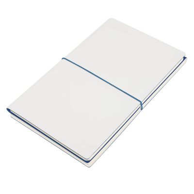 Набор подарочный FINELINE: кружка, блокнот, ручка, коробка, стружка, белый с синим, темно-синий, белый-5