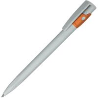 Ручка шариковая из экопластика KIKI ECOLINE, рециклированный пластик, серый, оранжевый